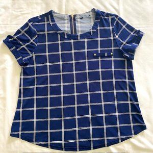 Sweet Wanderer Ladies Top M Navy and White